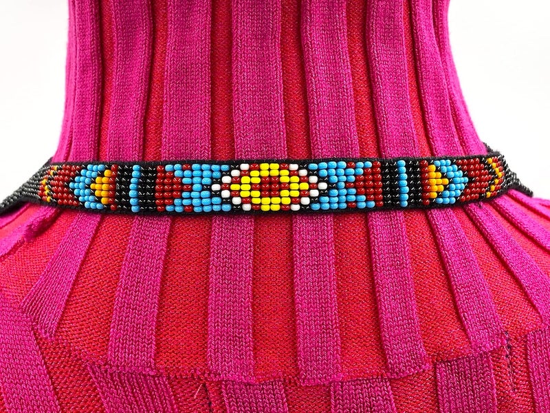 BeadsCorner Native Tribal Style Long Statement Beaded Necklace for Women Handmade - Image 5
